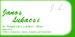 janos lukacsi business card